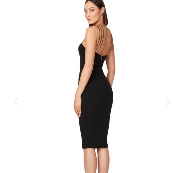 NOOKIE Trinity Two Way Midi Dress in Black - Picture 2 of 10